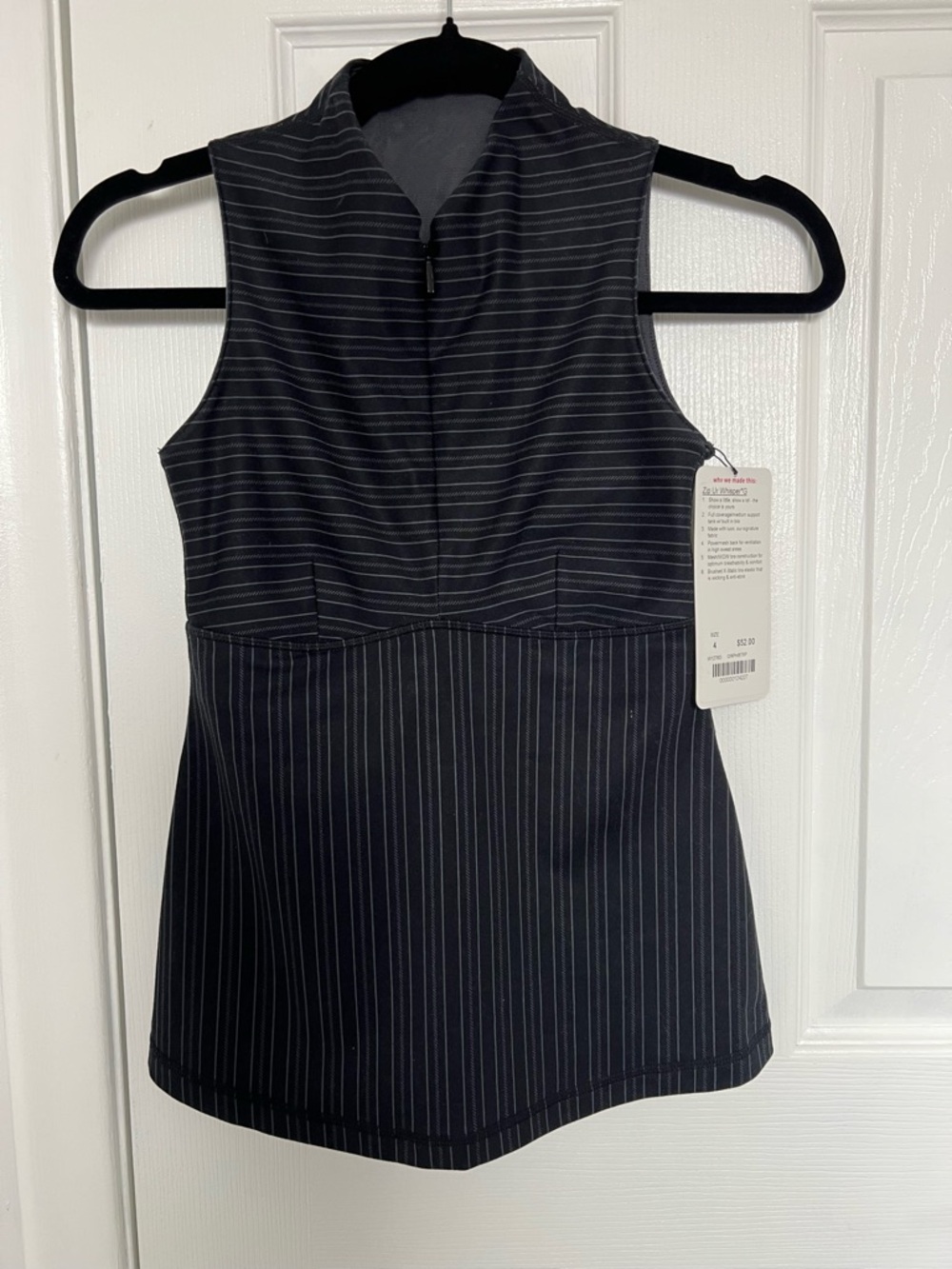 Vintage Lululemon Zip Ur Whisper Tank Top, size 4